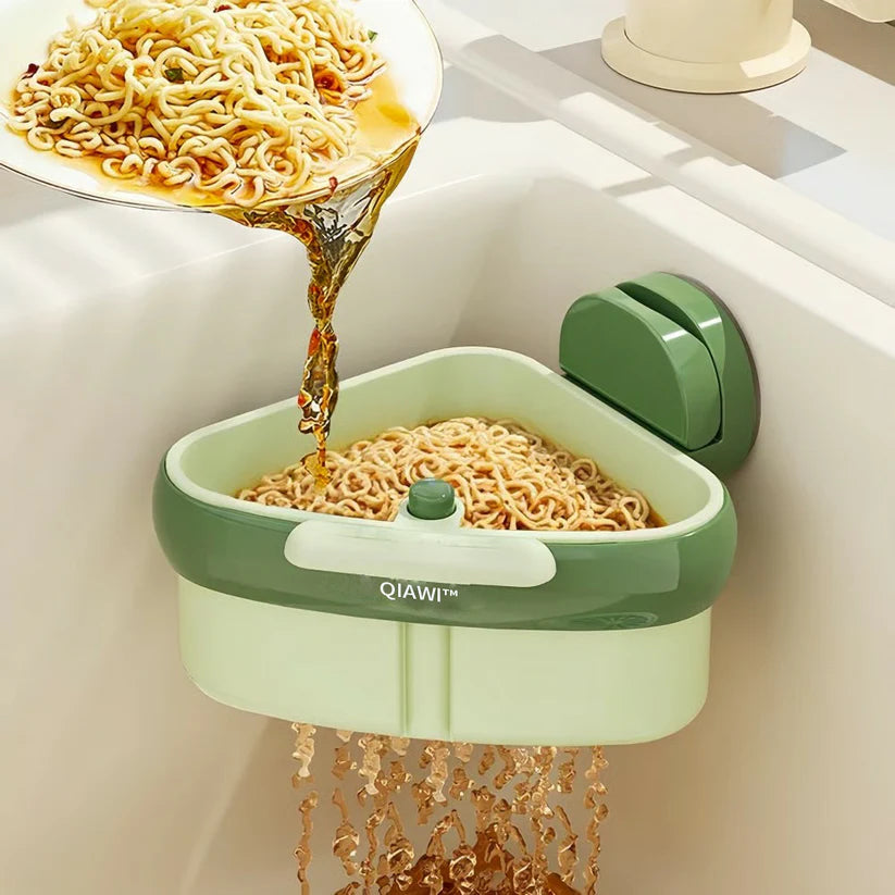QIAWIâ˘-Suction Cup Sink Corner Rack