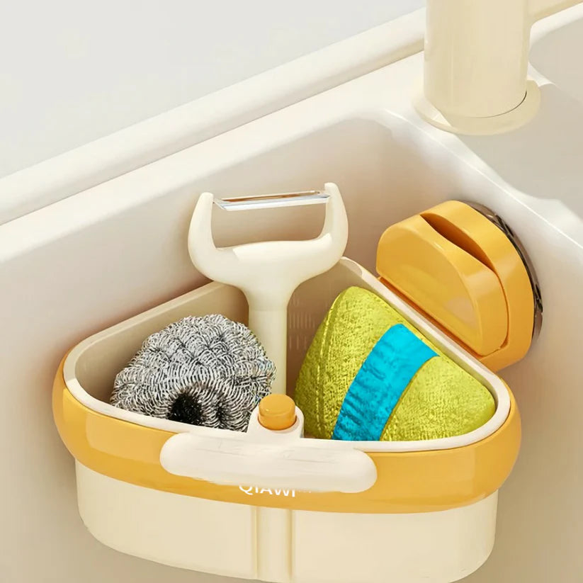 QIAWIâ˘-Suction Cup Sink Corner Rack