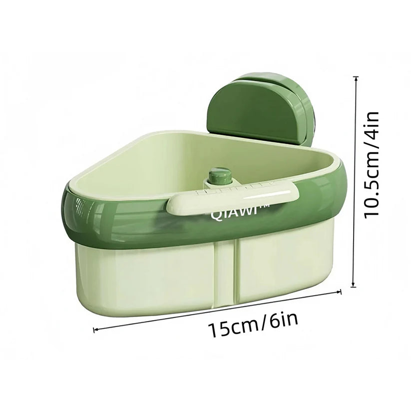 QIAWIâ˘-Suction Cup Sink Corner Rack