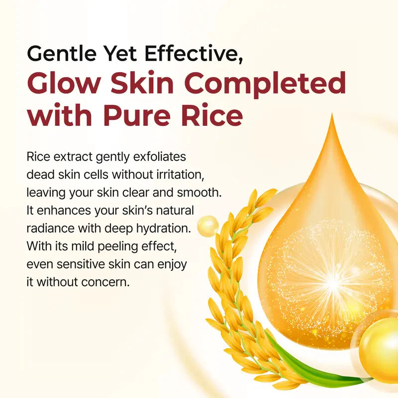 Final 3 Hours: 60% OFF🔥 Gentle Exfoliator Glow Rice Ampoule-Suitable for All Skin Types